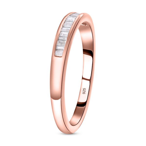 Wei&szlig;er Diamant-Ring, 925 Silber ros&eacute;vergoldet, ca. 0,25 ct image number 5