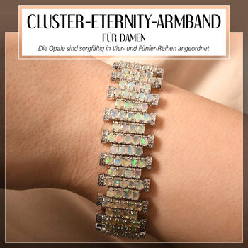 AA Nat&uuml;rlicher, &auml;thiopischer Welo Opal Armband, ca. 18 cm, 925 Silber rhodiniert, ca. 17.82 ct