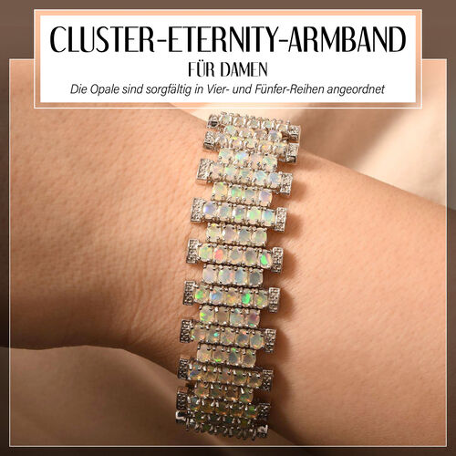 AA Natürlicher, äthiopischer Welo Opal Armband, ca. 18 cm, 925 Silber rhodiniert, ca. 17.82 ct image number 1