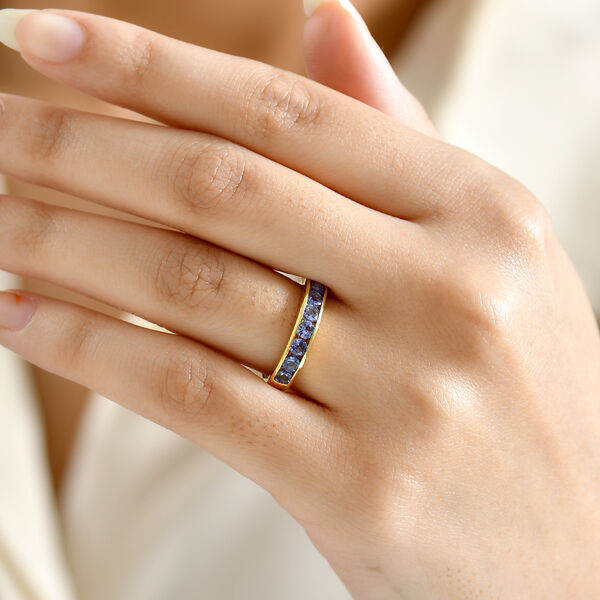 D'Joy AA Tansanit Ring, 925 Silber vergoldet - 0,89 ct. image number 3