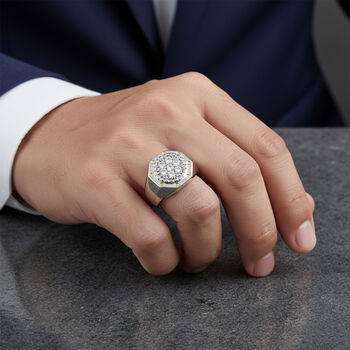 EVER TRUE Moissanit Ring Nickelfreies Messing (Gr&ouml;&szlig;e 19.00) ca. 0,82 ct