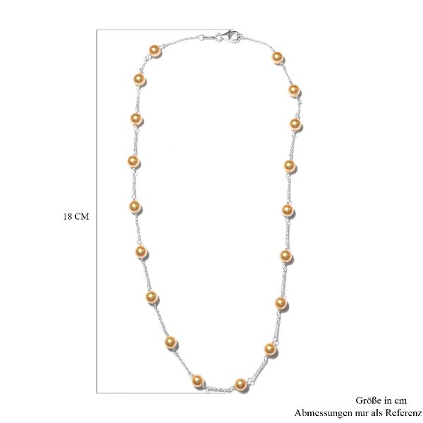 LUSTRO STELLA &ouml;sterreichische, goldene Perle Kristall 45 Cms Halskette- 27,5 ct. image number 6