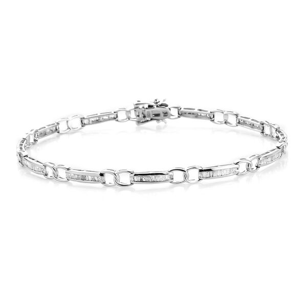 Diamant-Armband in Silber