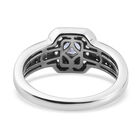 Tansanit und Zirkon Ring 925 Silber platiniert  ca. 0,81 ct image number 5