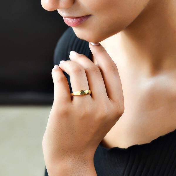 AA natürlicher, goldener Tansanit-Ring - 0,50 ct. image number 3