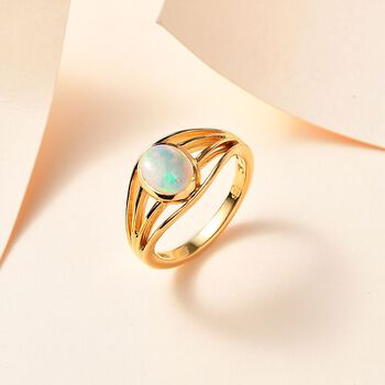 Nat&uuml;rlicher, &auml;thiopischer Welo Opal-Ring, 0,77 ct.