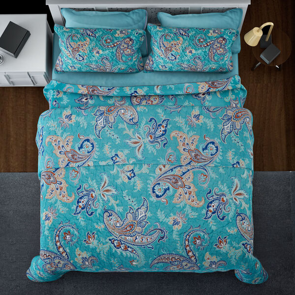 Serenity Night: 3er-Set, Quilt und 2 Kissenbezüge, Hellblau image number 2