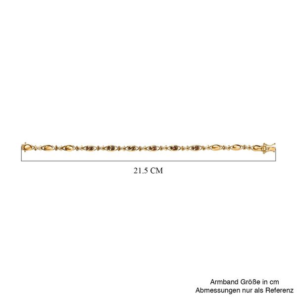 Natürliches, goldenes Tansanit und Zirkon-Armband, 20cm - 2,78 ct. image number 5