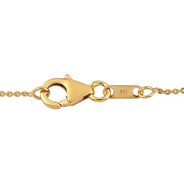 Nat&uuml;rlicher, &auml;thiopischer Welo Opal und wei&szlig;er Zirkon Anh&auml;nger mit Kette, 925 Silber vergoldet ca. 0.94 ct image number 3