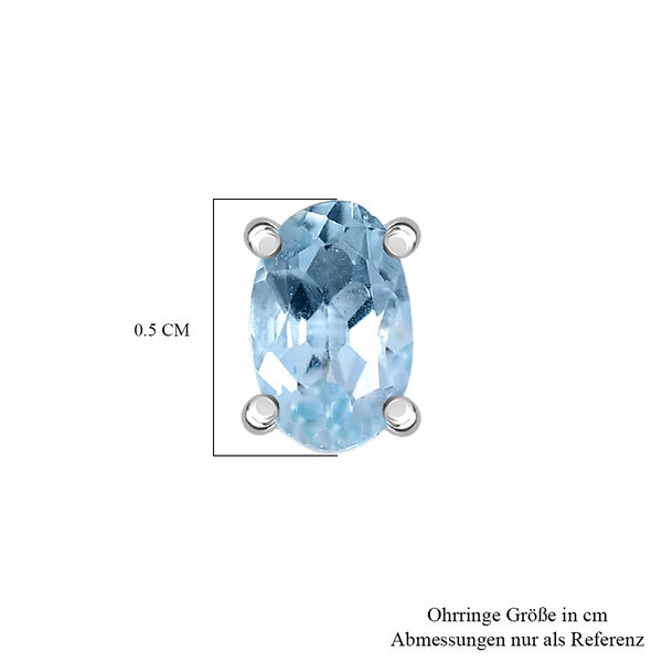 AA Santamaria Aquamarin Ohrringe 925 Silber rhodiniert ca. 0,46 ct. image number 6