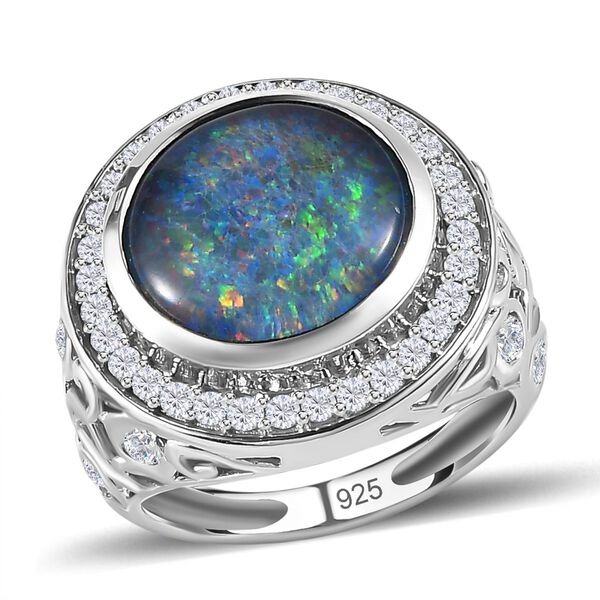Boulder Opal and Zirkon Ring- 10,50 ct. image number 5