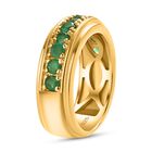 Kagem Sambischer Smaragd Ring, 925 Silber vergoldet (Größe 19.00) ca. 0.66 ct image number 4