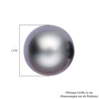 Tahiti-Zuchtperlen-Ohrringe, (8-9 mm), 925 Silber rhodiniert image number 4