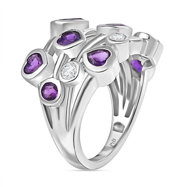 Afrikanischer Amethyst und Zirkon Ring - 2,14 ct. image number 4