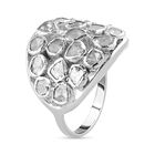 Polki Diamant Ring 925 Silber platiniert  ca. 1,00 ct image number 4