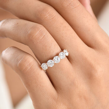 D'Joy Moissanit Ring, 925 Silber ros&eacute;vergoldet - 2,29 ct.