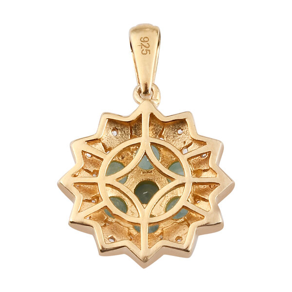 Grandidierit und Zirkon Anh&auml;nger 925 Silber vergoldet ca. 1,43 ct image number 5