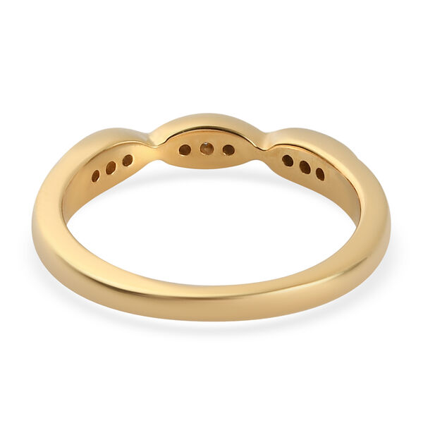 Wei&szlig;er Diamant P Ring 925 Silber Vermeil YG ca. 0,10 ct. image number 6