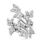 Lustro Stella Weißer Zirkonia Ring 925 Silber rhodiniert (Größe 18.00)