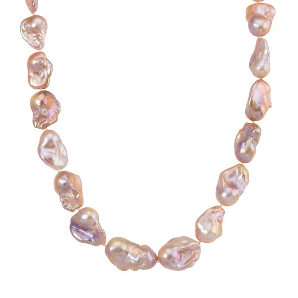 Exklusives Angebot- AAAA Mehrfarbige S&uuml;&szlig;wasser Barockperle Collier, ca. 45 cm 925 Silber vergoldet