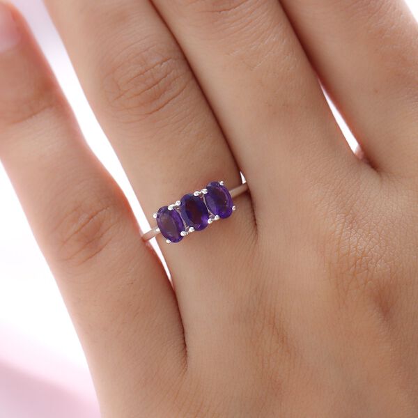 Afrikanischer Amethyst Ring, 925 Silber (Größe 16.00) ca. 1,25 ct image number 3