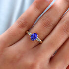 AAA Tansanit und Diamant-Ring, 585 Gelbgold  ca. 1,78 ct image number 2
