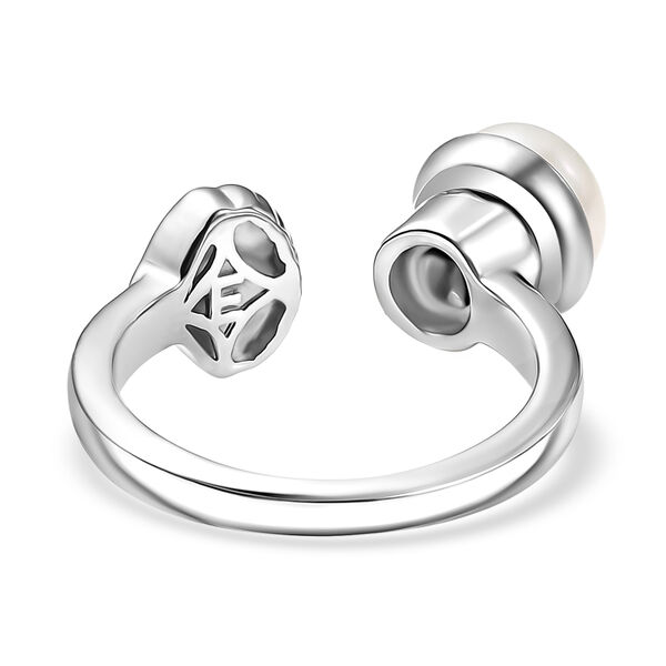 EVER TRUE Süßwasser Perle (7.5-8 mm) Ring Nickelfreies Messing Zweifarbige Beschichtung (Größe 17.00) image number 5