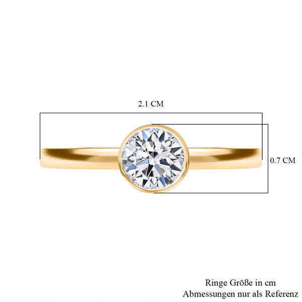 LUXURIANT IGI zertifizierter SI GH Labor-Diamant-Ring in 585 Gelbgold - 1 ct. image number 9