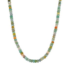 Mehrfarbiger Amazonit Halskette ca. 45 cm Reiner Edelstahl ca. 252.00 ct
