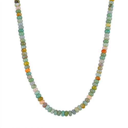 Mehrfarbiger Amazonit Halskette ca. 45 cm Reiner Edelstahl ca. 252.00 ct image number 0