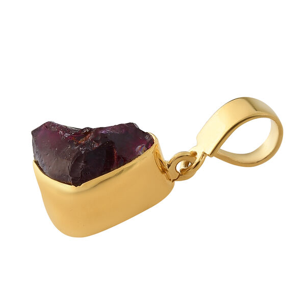 Handgearbeiteter Rhodolith Granat Anhänger 925 Silber vergoldet ca. 4,74 ct image number 4