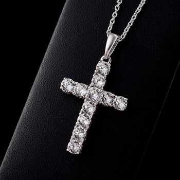 Wei&szlig;er Kristall-Anh&auml;nger mit 50cm Kette - 2,08 ct.