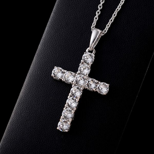 Wei&szlig;er Kristall-Anh&auml;nger mit 50cm Kette - 2,08 ct. image number 3
