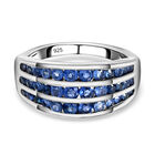 Premium Kanchanaburi blauer Saphir-Ring, 925 Silber platiniert, 1,84 ct image number 0