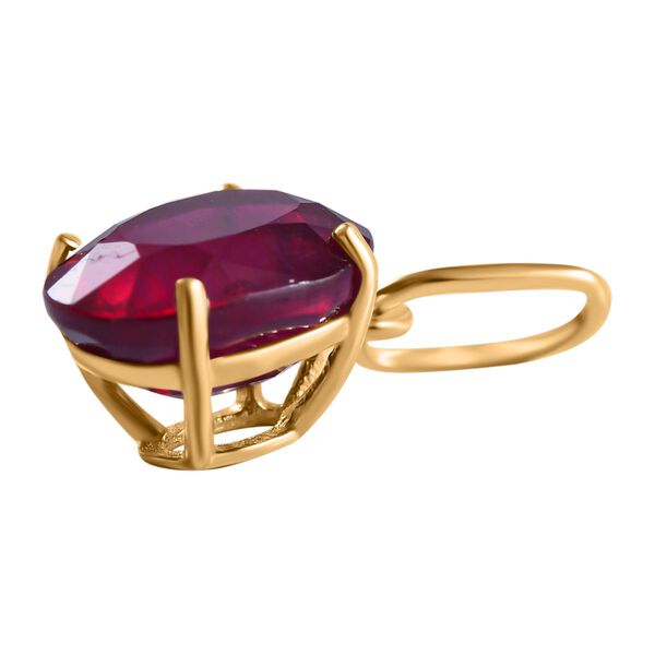 AA Afrikanischer Rubin (Fissure gef&uuml;llt) Anh&auml;nger 375 Gold ca. 2.00 ct image number 2