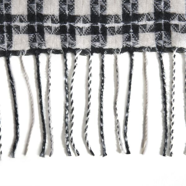 Karierter Schal mit Fransen, Orange image number 3