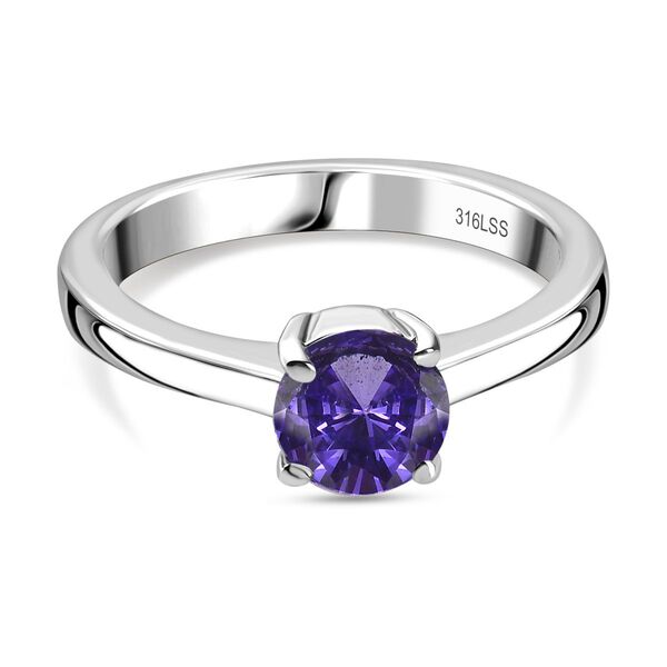 Lila Zirkonia Schmuckset  Edelstahl image number 4