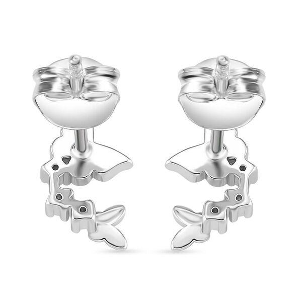 Weißes Perlmutt, Weißer Zirkonia Ohrringe 925 Silber rhodiniert image number 5