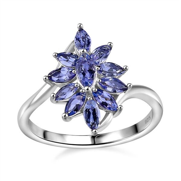 Tansanit Ring 925 Silber rhodiniert (Größe 21.00) ca. 0,95 ct image number 4