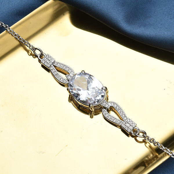 Simuliertes Kristall und Zirkonia 18 cm Armband - 2,50 ct. image number 1