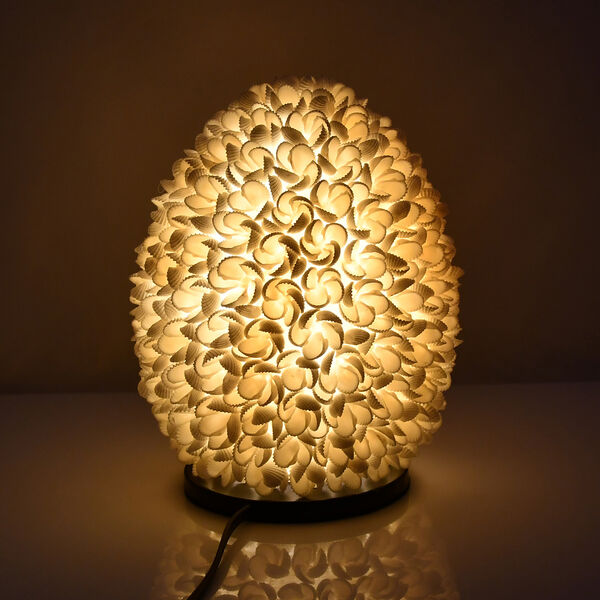 Lampe aus Muschel in Ei Form image number 1