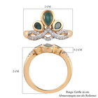 Grandidierit und Zirkon Ring 925 Silber vergoldet  ca. 0,93 ct image number 6
