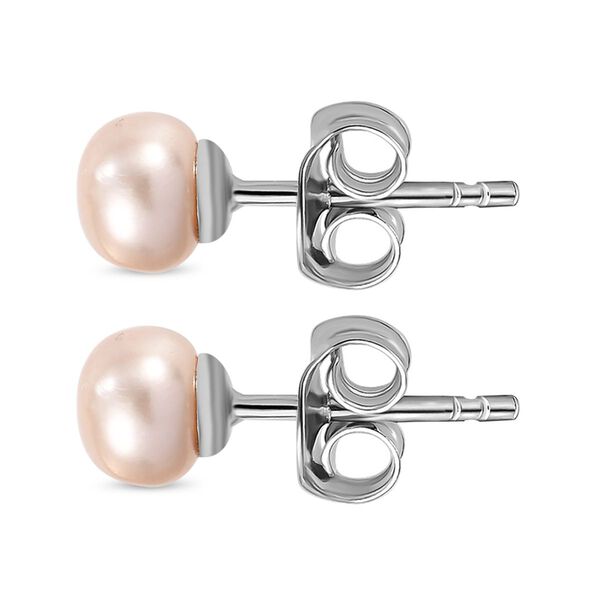 Rosa Süßwasser Perle Ohrringe image number 5