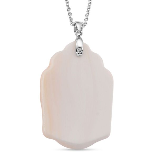 D'Joy Natürlicher Rosa Königsmuschel Perle Anhänger mit 50cm Kette - 92,50 ct. image number 5