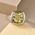 Ouro Verde-Quarz-Ring, 925 Silber platiniert  ca. 6,06 ct image number 1