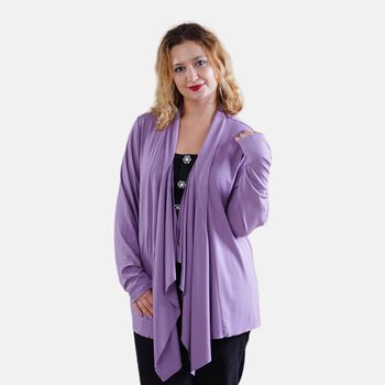 LA MAREY - Wasserfall Cardigan, S/M, lila