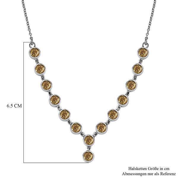 Citrin Halskette ca. 45 cm Edelstahl ca. 6,52 ct. image number 6