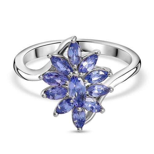 Floraler Tansanit-Ring - 0,86 ct. image number 0