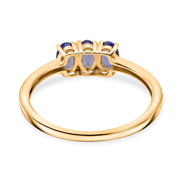 D'Joy AA Tansanit Ring 925 Silber 750 Gelb Vergoldet (Gr&ouml;&szlig;e 20.00) ca. 0,71 ct image number 5