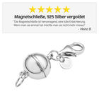 Magnetverschluss für Halsketten, Ketten und Armbänder , 925 Silber rhodiniert, 2,47g image number 1